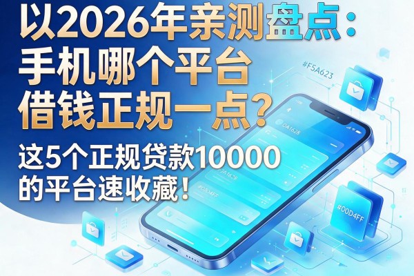2026年亲测盘点:手机哪个平台借钱正规一点?这5个正规贷款10000的平台速收藏!
