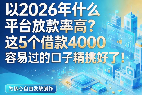 2026年什么平台放款率高?这5个借款4000容易过的口子精挑好了!