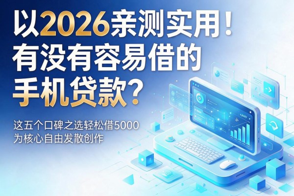 2026亲测实用！有没有容易借的手机贷款？这五个口碑之选轻松借5000