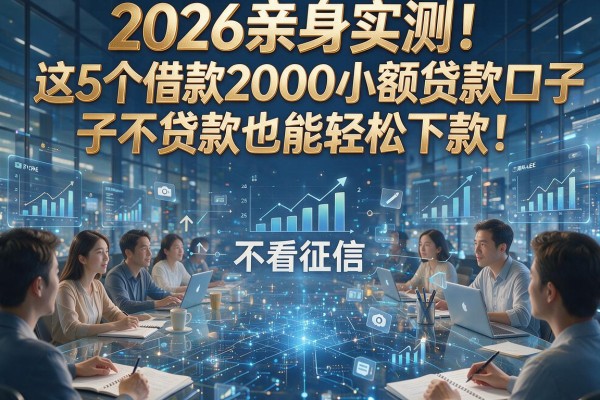 2026亲身实测！这5个借款2000小额贷款口子不看征信，个人贷款也能轻松下款！