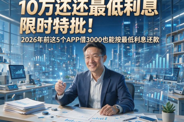 10万还最低利息限时特批!2026年前这5个APP借3000也能按最低利息还款