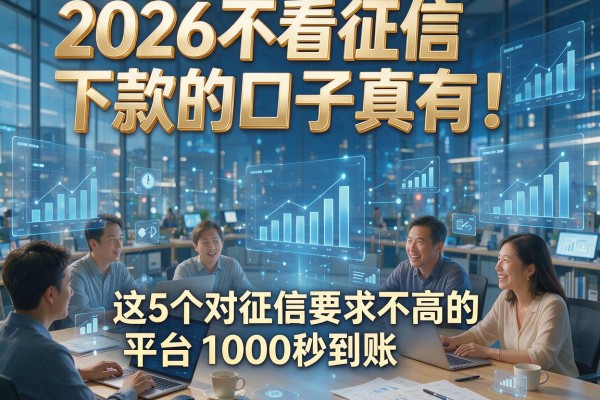 2026不看征信下款的口子真有!这5个对征信要求不高的平台1000秒到账