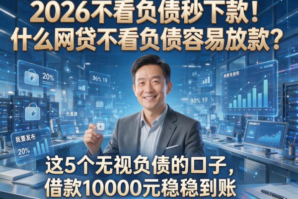 2026不看负债秒下款!什么网贷不看负债容易放款?这5个无视负债的口子,借款10000元稳稳到账