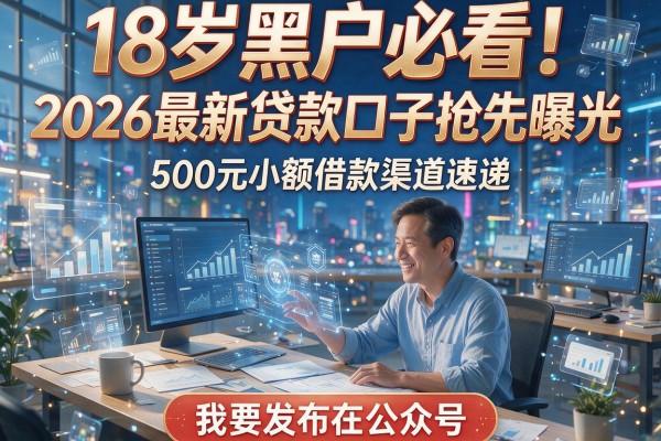 18岁黑户必看!2026最新贷款口子抢先曝光,500元小额借款渠道速递