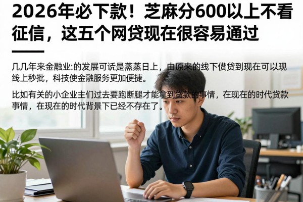 2026年必下款!芝麻分600以上不看征信,这五个网贷现在很容易通过
