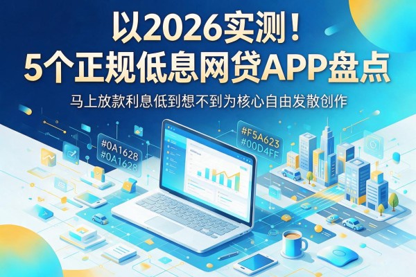2026实测!5个正规低息网贷APP盘点,马上放款利息低到想不到