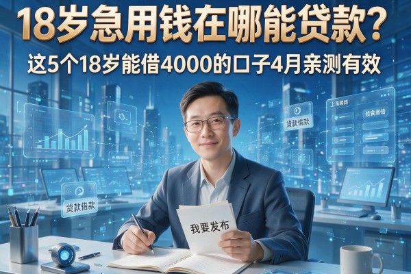 18岁急用钱在哪能贷款?这5个18岁能借4000的口子4月亲测有效