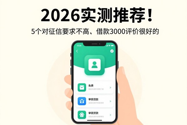 2026实测推荐!这5个对征信要求不高、借款3000评价很好的无需审核征信的小额贷款app