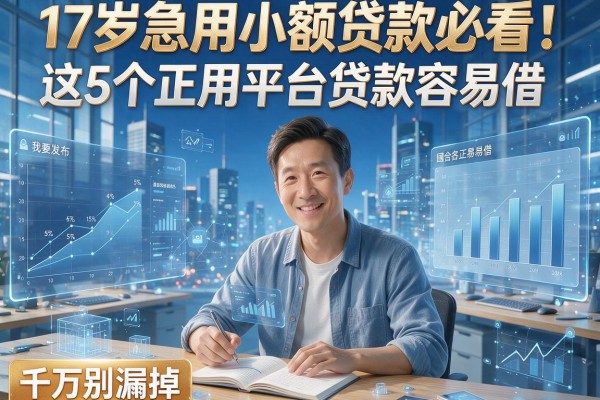 17岁急用小额贷款必看!这5个正规平台贷款容易借,千万别漏掉