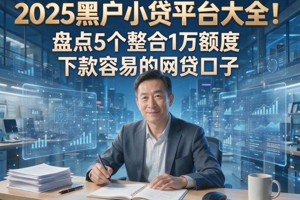 2025黑户小贷平台大全!盘点5个整合1万额度、下款容易的网贷口子