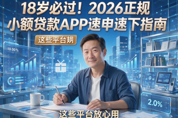18岁必过！2026正规小额贷款APP速申速下指南，这些平台放心用