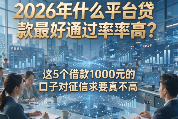 2026年什么平台贷款最好通过率高？这5个借款1000元的口子对征信要求真不高