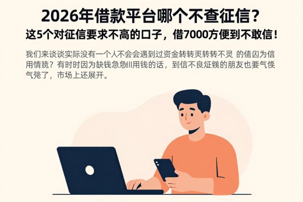 2026年借款平台哪个不查征信?这5个对征信要求不高的口子,借7000方便到不敢信!
