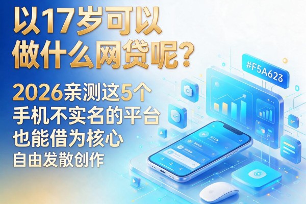 17岁可以做什么网贷呢?2026亲测这5个手机不实名的平台也能借