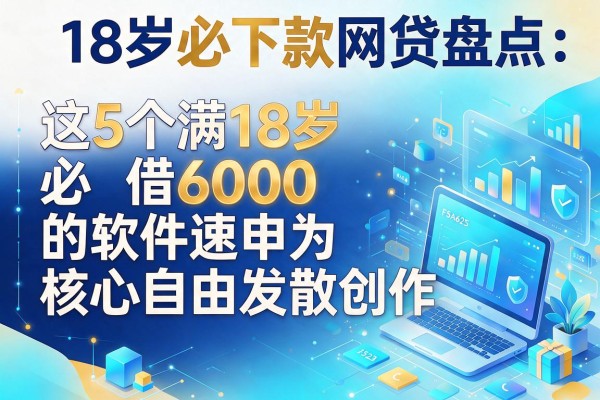 18岁必下款网贷盘点:这5个满18岁必借6000的软件速申