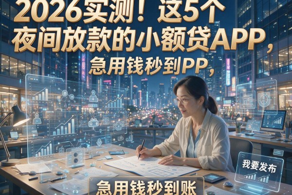 2026实测!这5个夜间放款的小额贷APP,急用钱秒到账