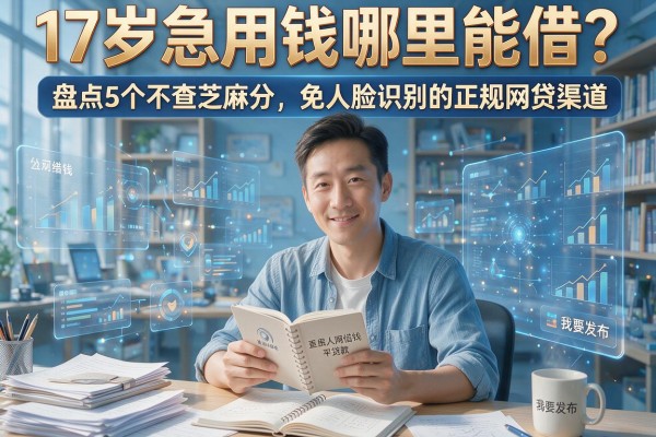 17岁急用钱哪里能借？盘点5个不查芝麻分、免人脸识别的正规网贷渠道
