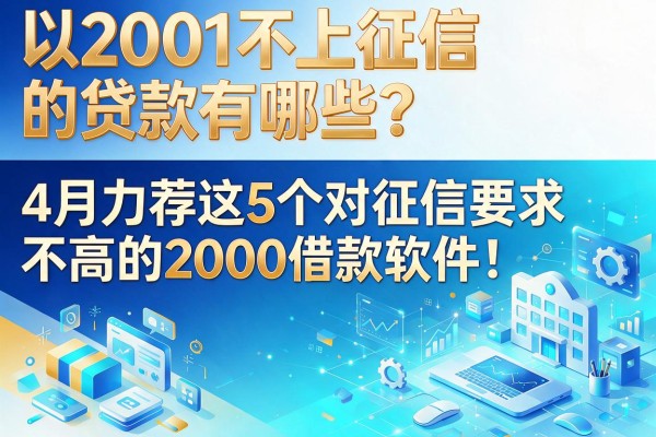 2001不上征信的贷款有哪些?4月力荐这5个对征信要求不高的2000借款软件!