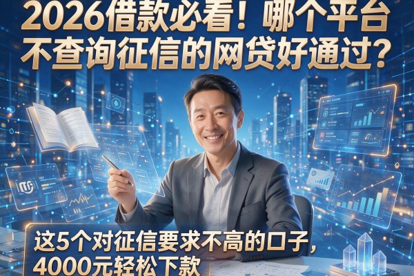 2026借款必看！哪个平台不查询征信的网贷好通过？这5个对征信要求不高的口子，4000元轻松下款