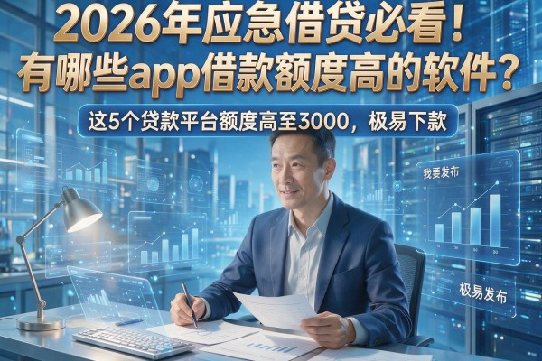 2026年应急借贷必看！有哪些app借款额度高的软件？这5个贷款平台额度高至3000，极易下款！
