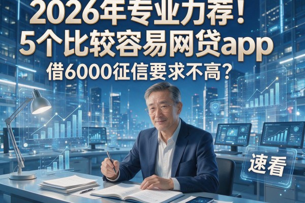 2026年专业力荐！5个比较容易网贷app，借6000征信要求不高，速看！