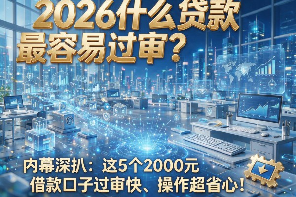 2026什么贷款最容易过审?内幕深扒:这5个2000元借款口子过审快、操作超省心!
