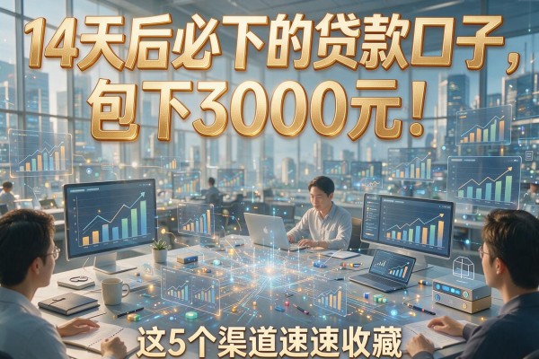 14天后必下的贷款口子，包下3000元！这5个渠道速速收藏
