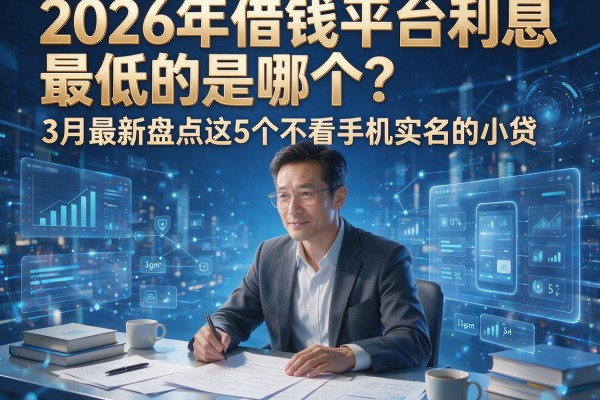 2026年借钱平台利息最低的是哪个?3月最新盘点这5个不看手机实名的小贷