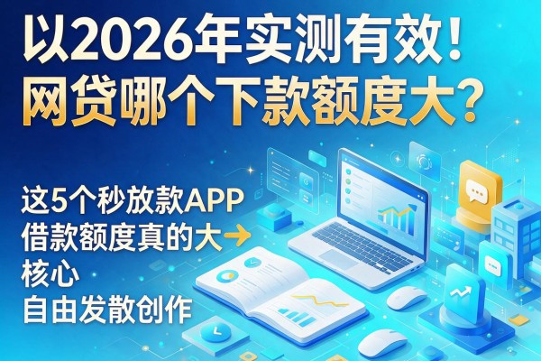 2026年实测有效!网贷哪个下款额度大?这5个秒放款APP借款额度真的大