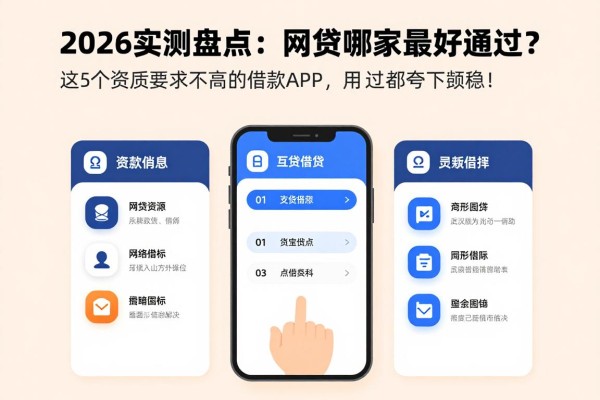 2026实测盘点：网贷哪家最好通过？这5个资质要求不高的借款APP，用过都夸下款稳！