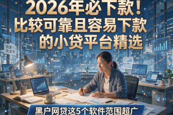 2026年必下款!比较可靠且容易下款的小贷平台精选,黑户网贷这5个软件范围超广
