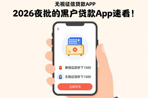 2026夜晚能批的黑户贷款app速看!无视征信秒下1500,这5个借钱平台利率技巧曝光