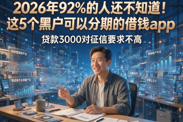 2026年92%的人还不知道!这5个黑户可以分期的借钱app,贷款3000对征信要求不高