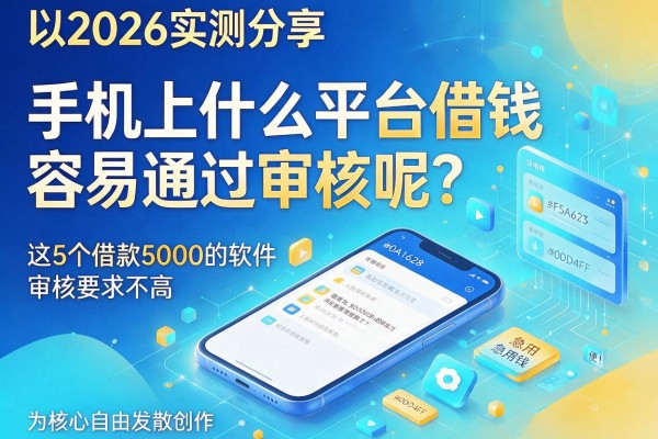 2026实测分享：手机上什么平台借钱容易通过审核呢？这5个借款5000的软件审核要求不高，急用钱真的很方便！