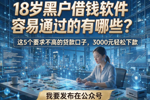 18岁黑户借钱软件容易通过的有哪些?这5个要求不高的贷款口子,3000元轻松下款!