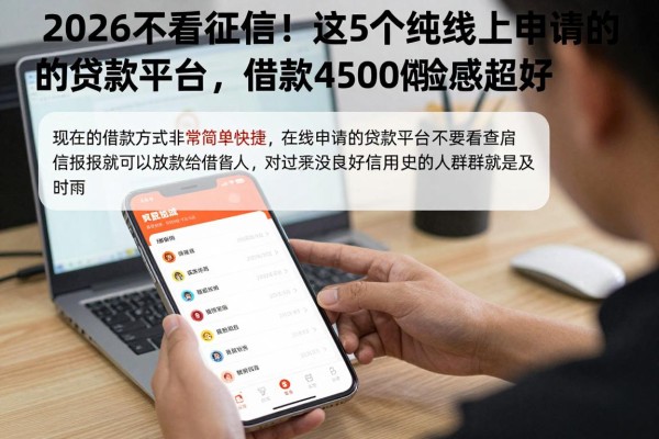 2026不看征信!这5个纯线上申请的贷款平台,借款4500体验感超好