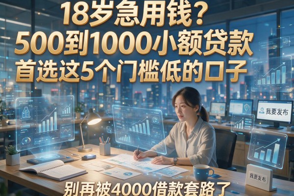 18岁急用钱?500到1000小额贷款首选这5个门槛低的口子,别再被4000借款套路了