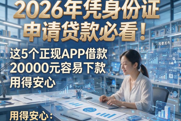 2026年凭身份证申请贷款必看!这5个正规APP借款20000元容易下款,用得安心