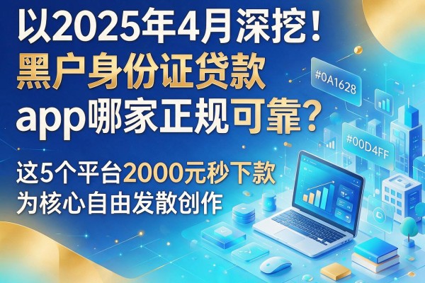 2025年4月深挖!黑户身份证贷款app哪家正规可靠?这5个平台2000元秒下款
