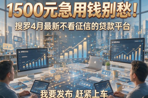 1500元急用钱别愁!搜罗4月最新不看征信的贷款平台,赶紧上车