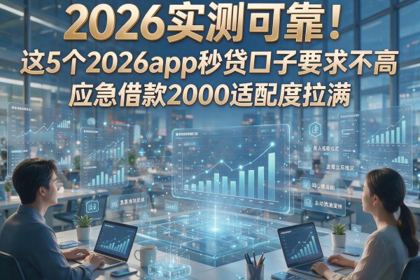 2026实测可靠！这5个2026app秒贷口子要求不高，应急借款2000适配度拉满