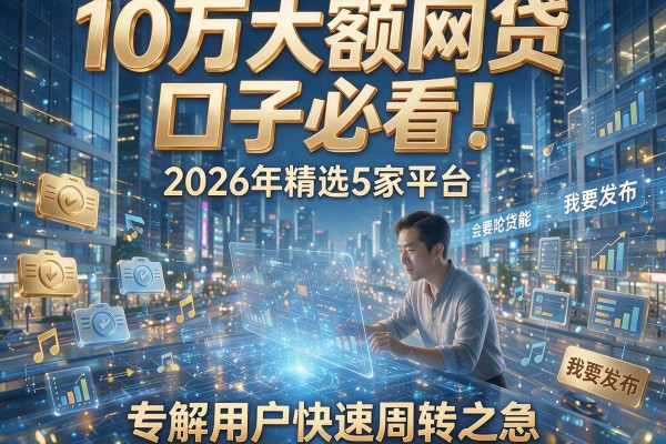 10万大额网贷口子必看!2026年精选5家平台,专解用户快速周转之急