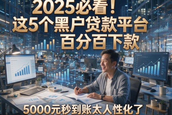 2025必看！这5个黑户贷款平台百分百下款，5000元秒到账太人性化了