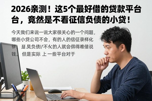 2026亲测！这5个最好借的贷款平台，竟然是不看征信负债的小贷！