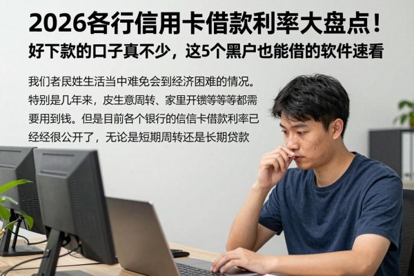 2026各行信用卡借款利率大盘点！好下款的口子真不少，这5个黑户也能借的软件速看