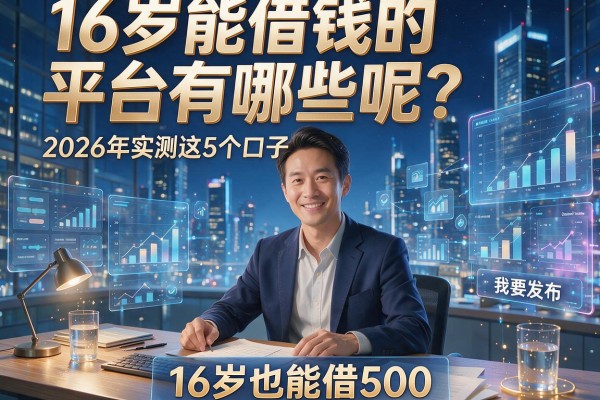 16岁能借钱的平台有哪些呢?2026年实测这5个口子,16岁也能借500!