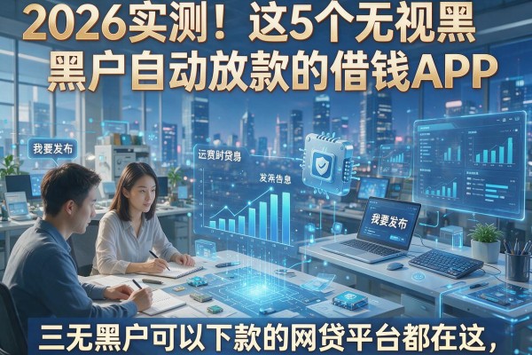 2026实测！这5个无视黑户自动放款的借钱APP，三无黑户可以下款的网贷平台都在这