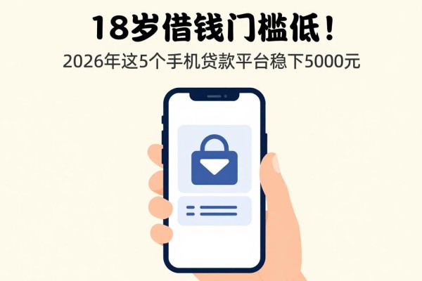 18岁借钱门槛低!2026年这5个手机贷款平台,资质要求不高稳下5000元