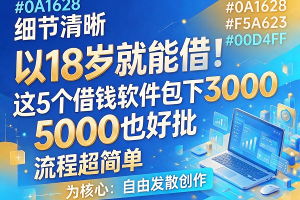 18岁就能借!这5个借钱软件包下3000,5000也好批、流程超简单