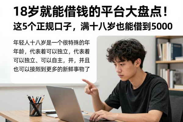 18岁就能借钱的平台大盘点!这5个正规口子,满十八岁也能借到5000